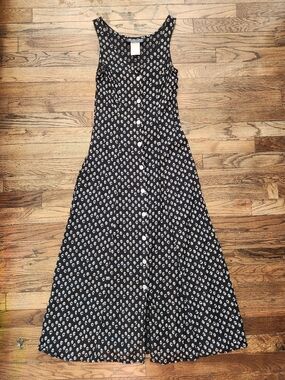 All That Jazz Vintage Ditsy Floral Button Front Maxi Dress Size 3/4